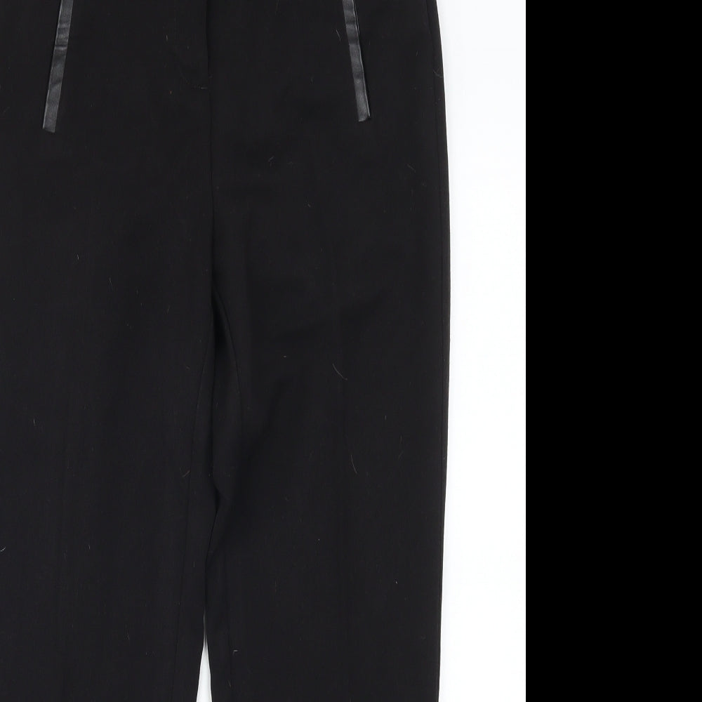 F&F Womens Black   Trousers  Size 6 L25 in