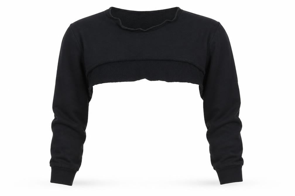 PRETTYLITTLETHING Womens Black   Pullover Sweatshirt Size 8  - Cropped