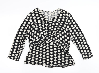 CC Womens Black Polka Dot  Basic Blouse Size XL