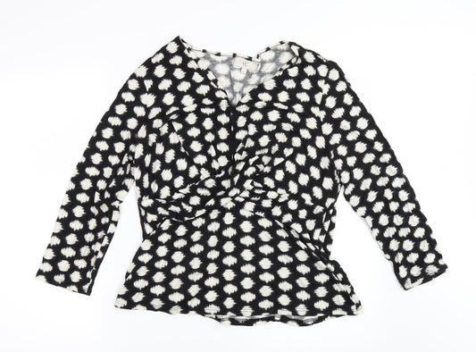 CC Womens Black Polka Dot  Basic Blouse Size XL