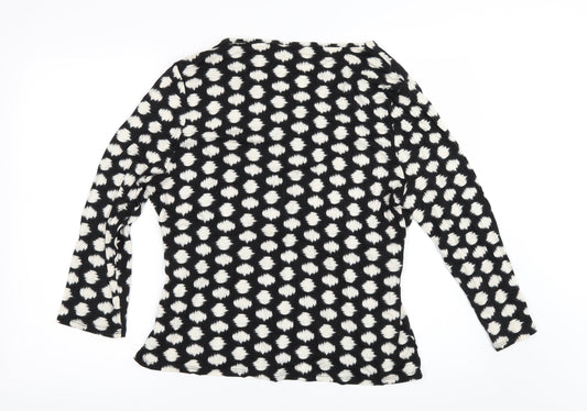 CC Womens Black Polka Dot  Basic Blouse Size XL