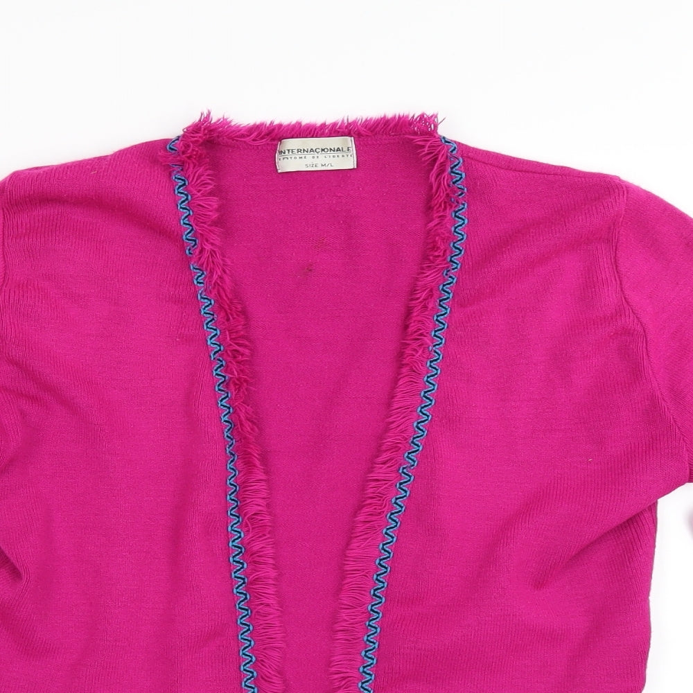 Internacionale Womens Pink   Cardigan Jumper Size L