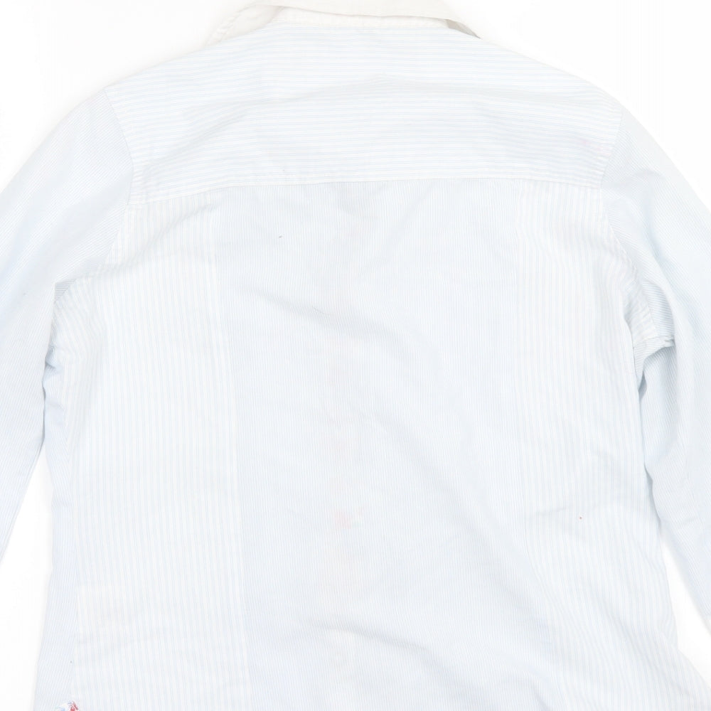 Womens UK Size 8 Lee Cooper Blue Basic Button-Up
