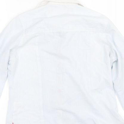 Womens UK Size 8 Lee Cooper Blue Basic Button-Up