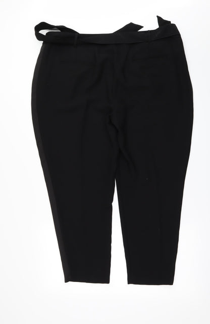 Womens UK Size 18 Marks and Spencer Regular Fit Dress Pants Black Trousers