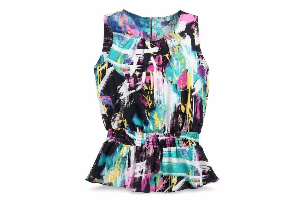 Womens UK Size 10 Primark Multicoloured Tunic Blouse