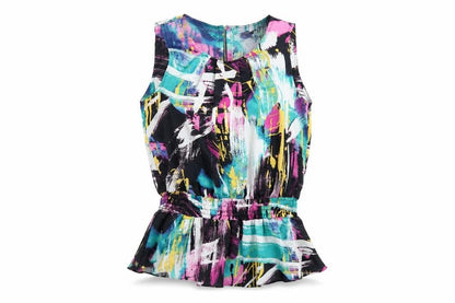 Womens UK Size 10 Primark Multicoloured Tunic Blouse