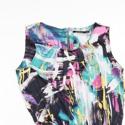 Primark Womens Multicoloured Geometric  Tunic Blouse Size 10