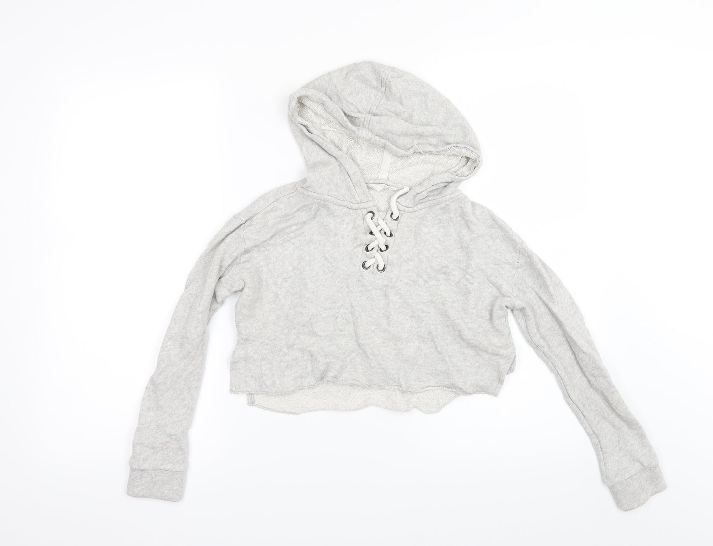 Matalan Girls Green   Pullover Hoodie Size 9 Years  - cropped hoodie