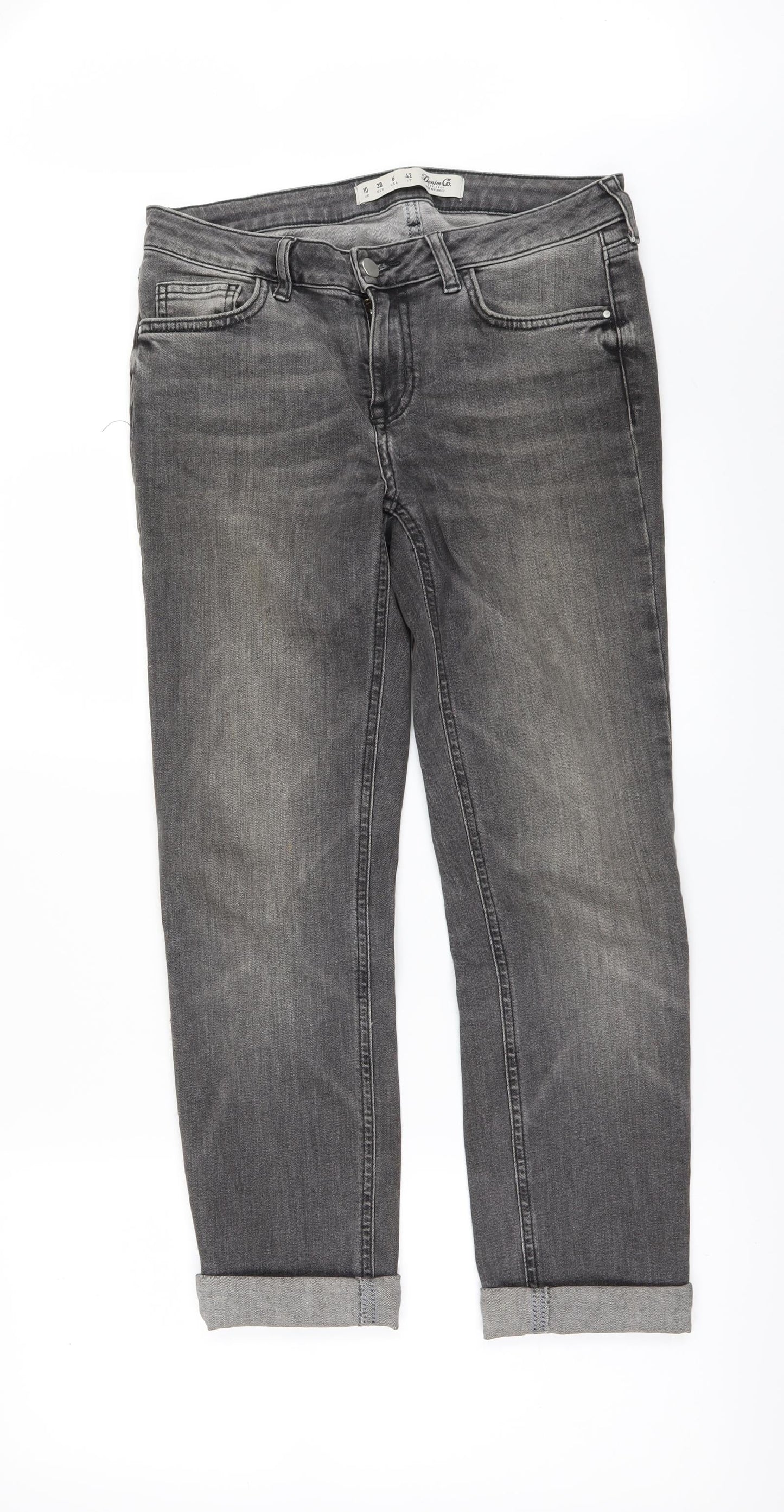 Denim & Co. Womens Black  Denim Skinny Jeans Size 10 L26 in