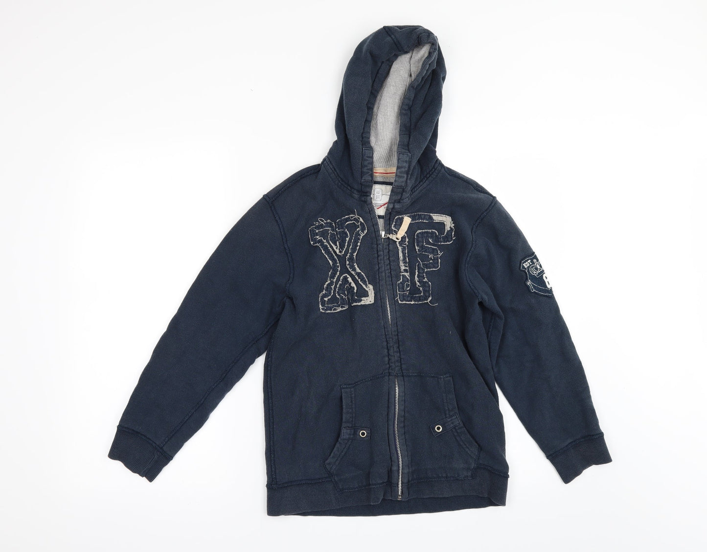 George Boys Blue   Full Zip Hoodie Size 9-10 Years