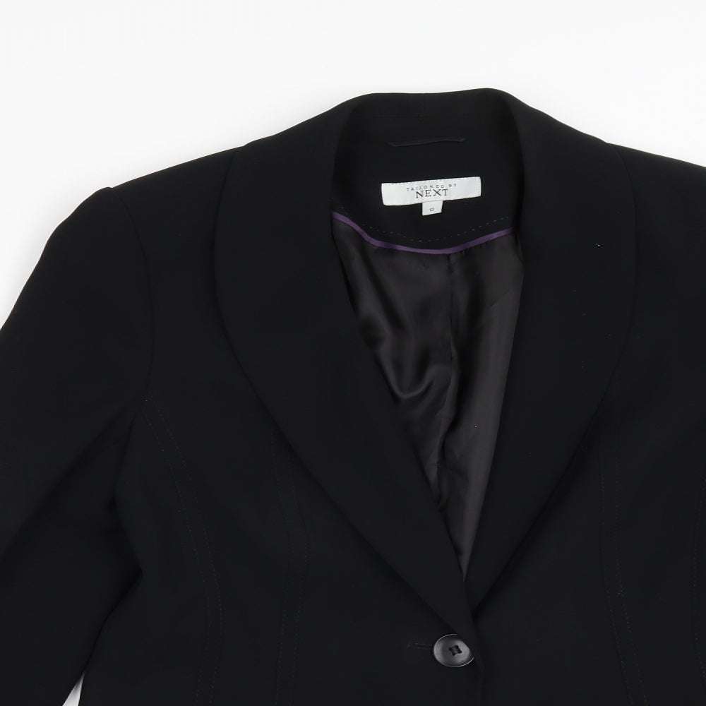 NEXT Womens Black Spotted  Jacket Suit Jacket Size 10