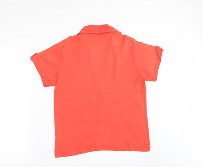 Maine New England Womens Orange   Basic T-Shirt Size 14