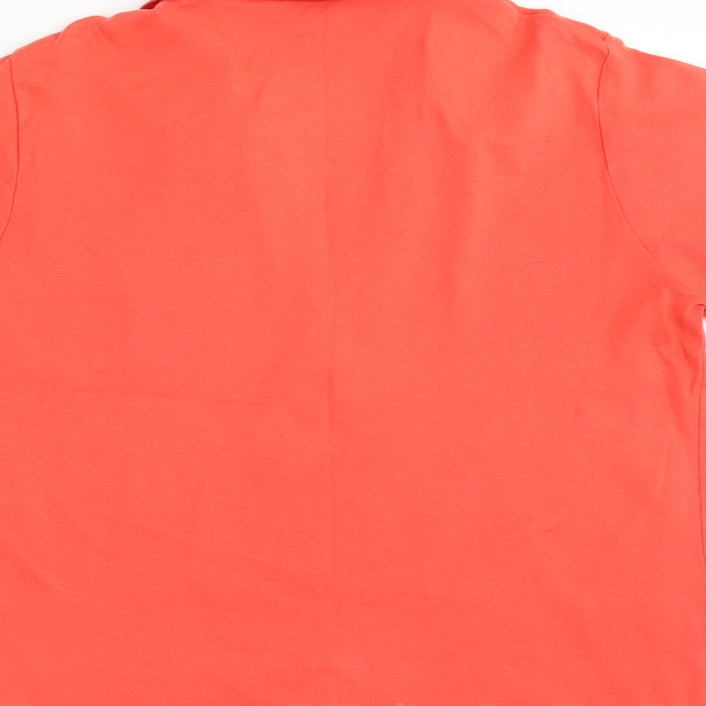 Maine New England Womens Orange   Basic T-Shirt Size 14