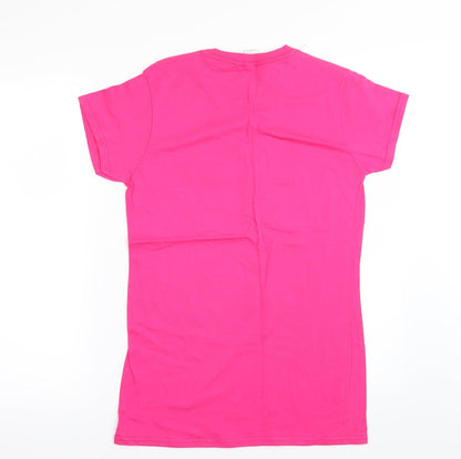Womens UK Size XL Gildan Pink Basic T-Shirt