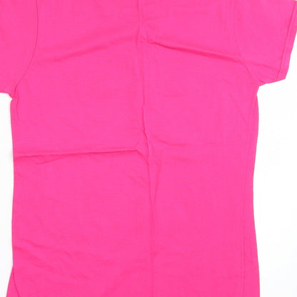 Womens UK Size XL Gildan Pink Basic T-Shirt