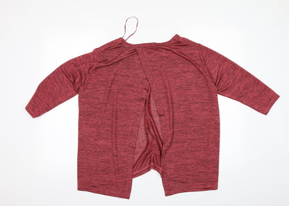 Papaya Womens Orange   Pullover Jumper Size M  - BACK SPLIT