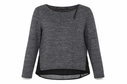 Womens UK Size L QED London Grey Tunic Blouse