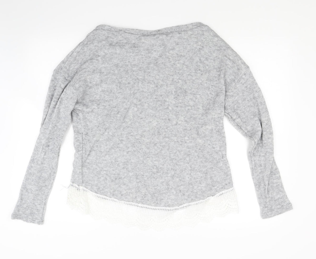 Preworn Womens Grey  Knit Pullover Jumper Size M
