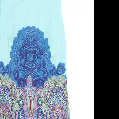 Be Beau Womens Green Paisley  A-Line  Size 8