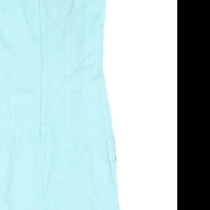 Be Beau Womens Green Paisley  A-Line  Size 8