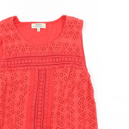Papaya Womens Red  Jersey Basic Tank Size 8