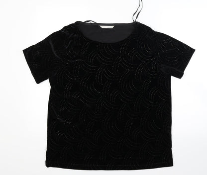 AMARANTO Womens Black   Basic T-Shirt Size 18