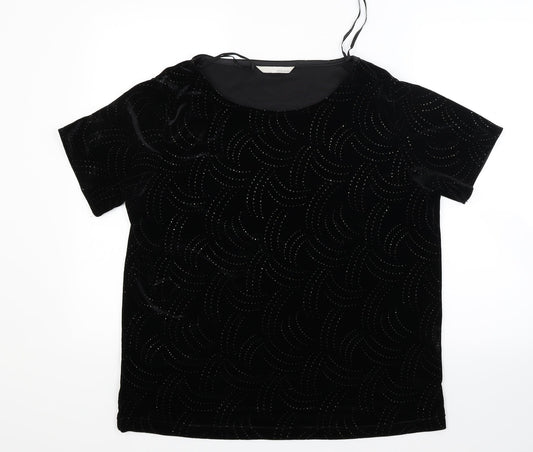 AMARANTO Womens Black   Basic T-Shirt Size 18