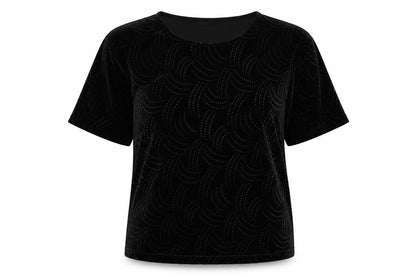 Womens UK Size 18 AMARANTO Black Basic T-Shirt