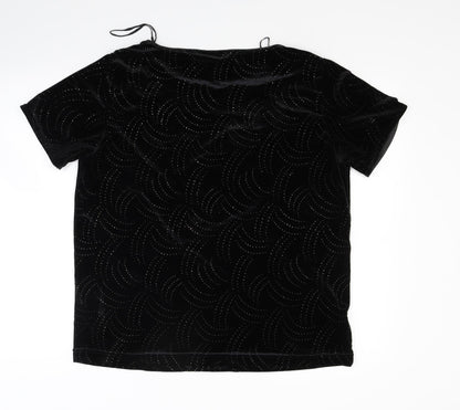 AMARANTO Womens Black   Basic T-Shirt Size 18