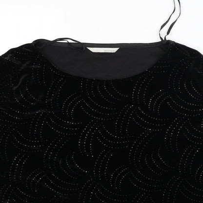 AMARANTO Womens Black   Basic T-Shirt Size 18