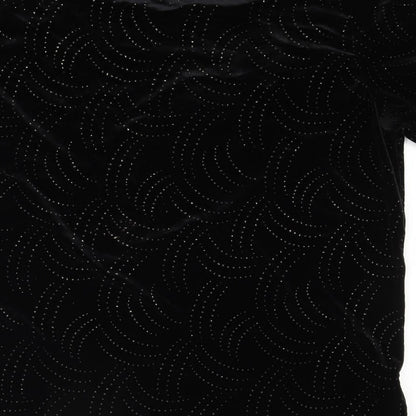 AMARANTO Womens Black   Basic T-Shirt Size 18