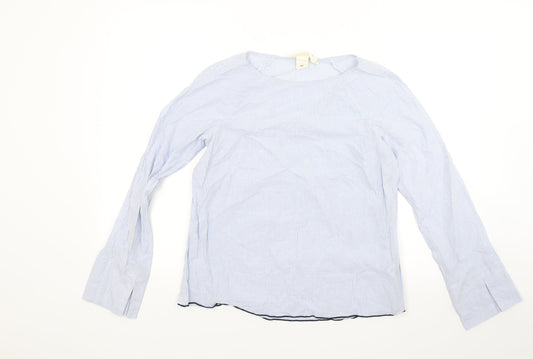 H&M Womens Blue Striped  Basic Blouse Size 6