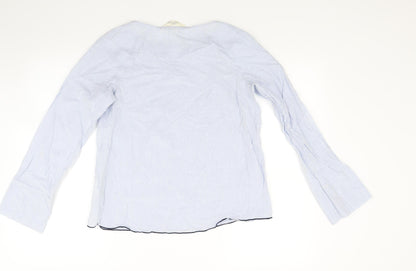 H&M Womens Blue Striped  Basic Blouse Size 6