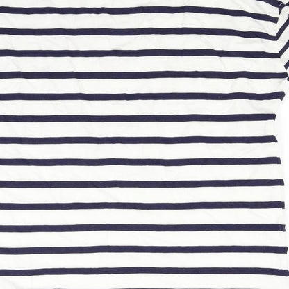 TU Womens White Striped Jersey Pullover Sweatshirt Size 8  - Heart Print