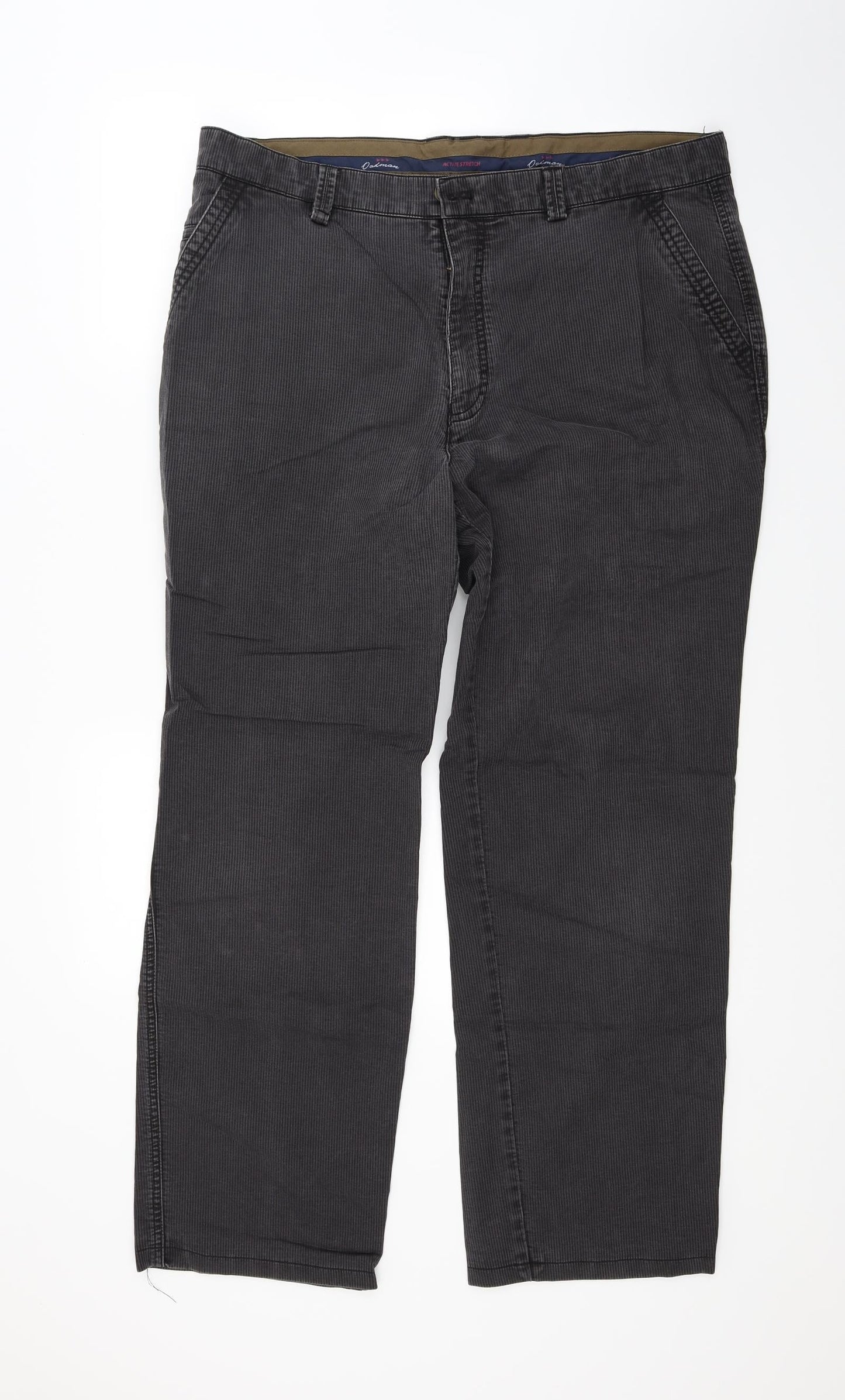 Oakman Mens Grey  Corduroy Trousers  Size 38 L31 in