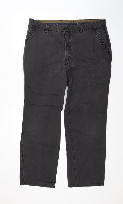 Oakman Mens Grey  Corduroy Trousers  Size 38 L31 in
