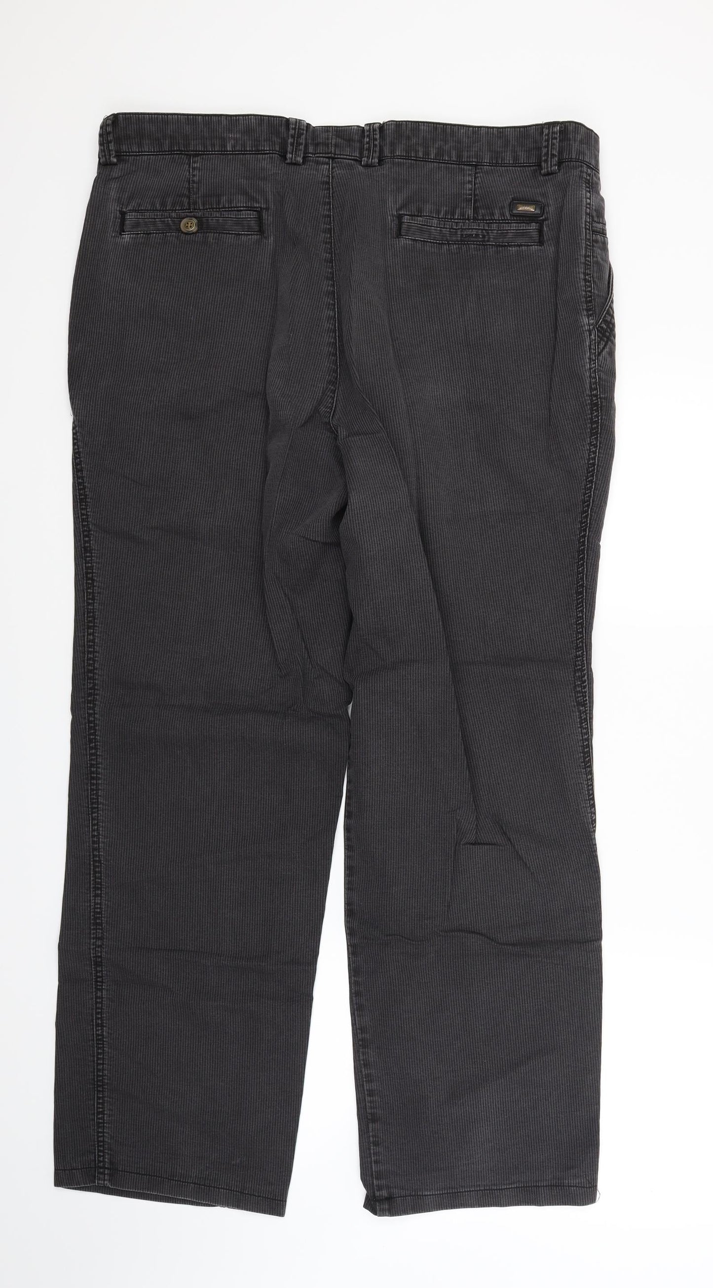 Oakman Mens Grey  Corduroy Trousers  Size 38 L31 in