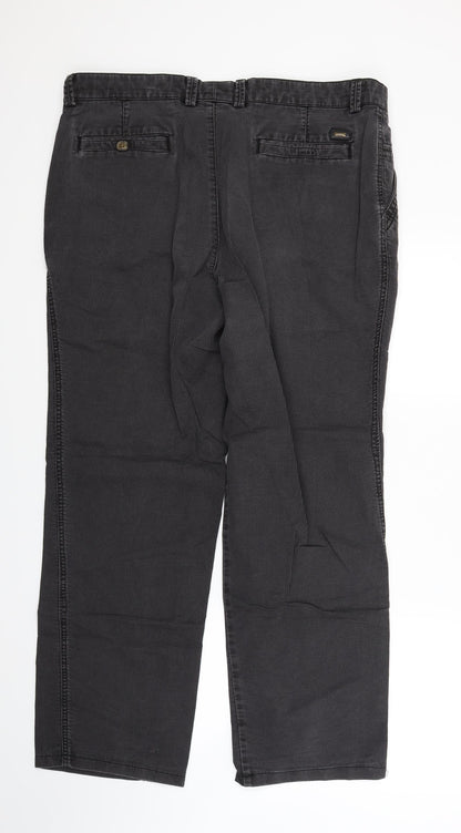 Oakman Mens Grey  Corduroy Trousers  Size 38 L31 in