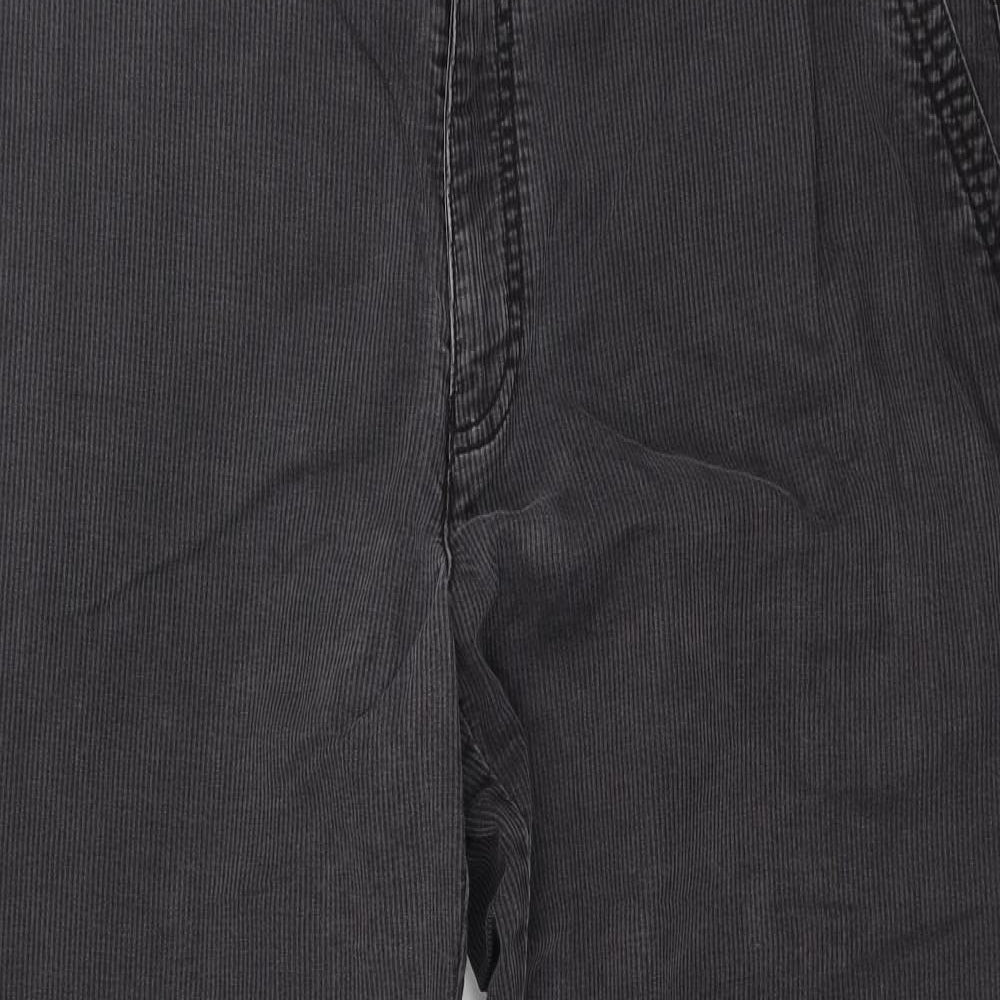 Oakman Mens Grey  Corduroy Trousers  Size 38 L31 in