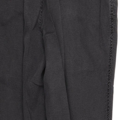 Oakman Mens Grey  Corduroy Trousers  Size 38 L31 in