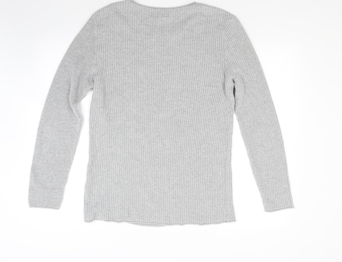 River Island Womens Grey  Knit Pullover Jumper Size M