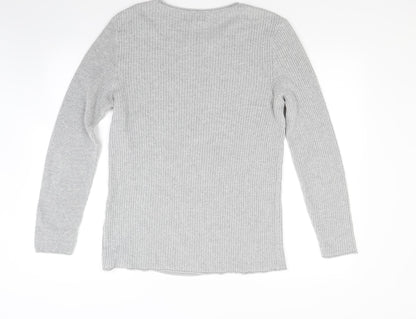River Island Womens Grey  Knit Pullover Jumper Size M