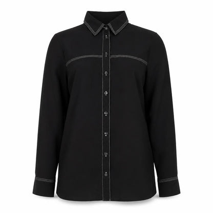 Womens UK Size 8 Dorothy Perkins Black Basic Button-Up
