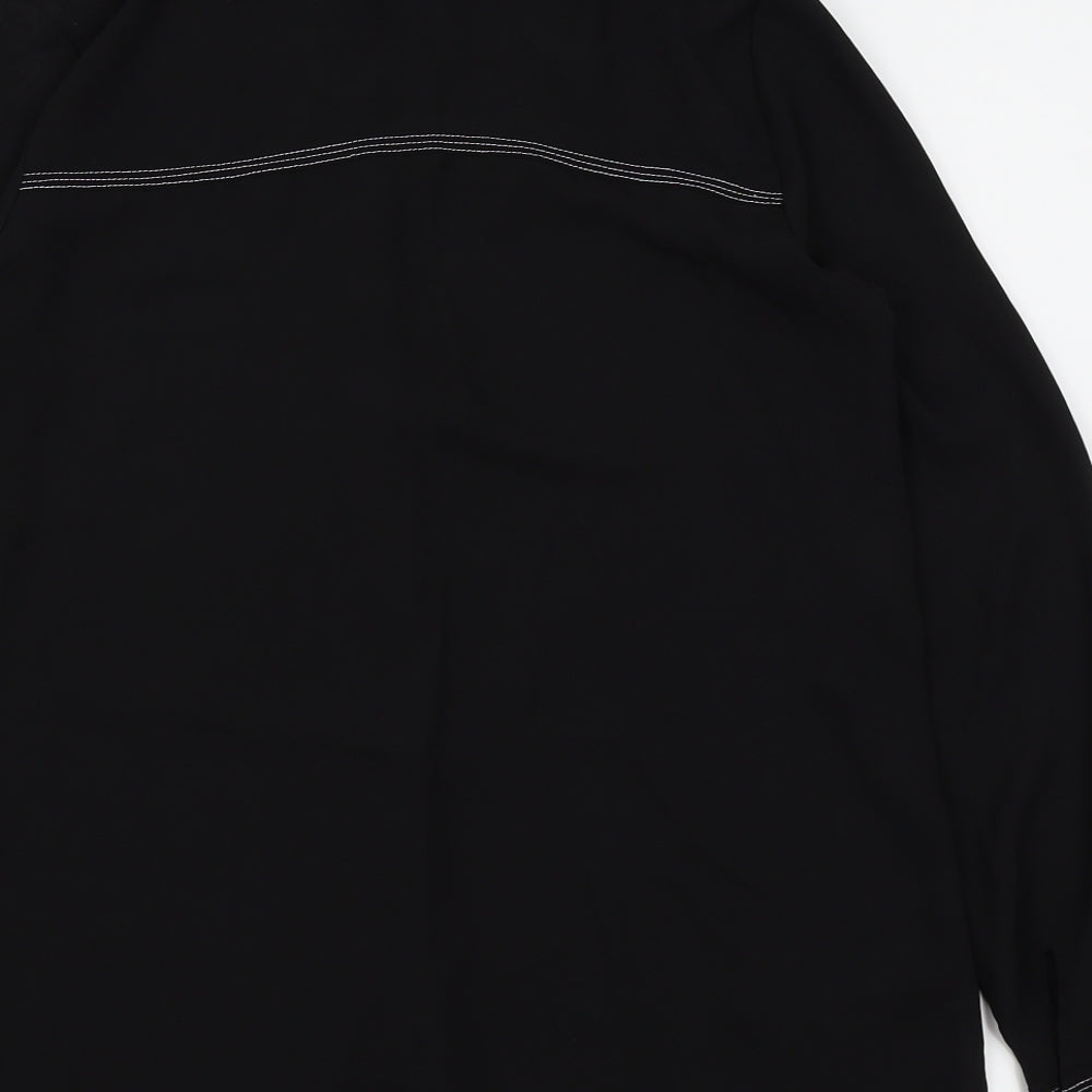 Womens UK Size 8 Dorothy Perkins Black Basic Button-Up
