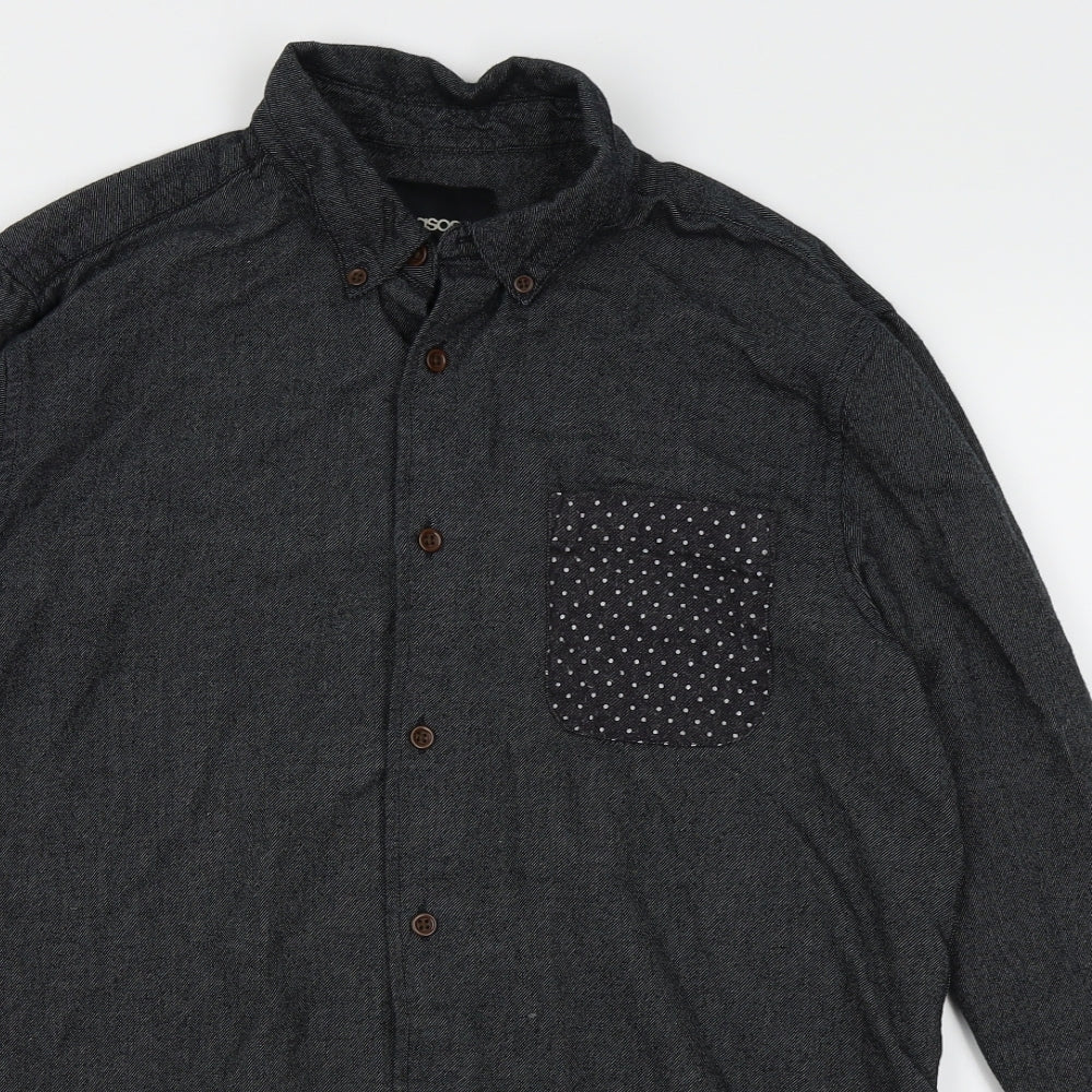 ASOS Mens Black    Button-Up Size S