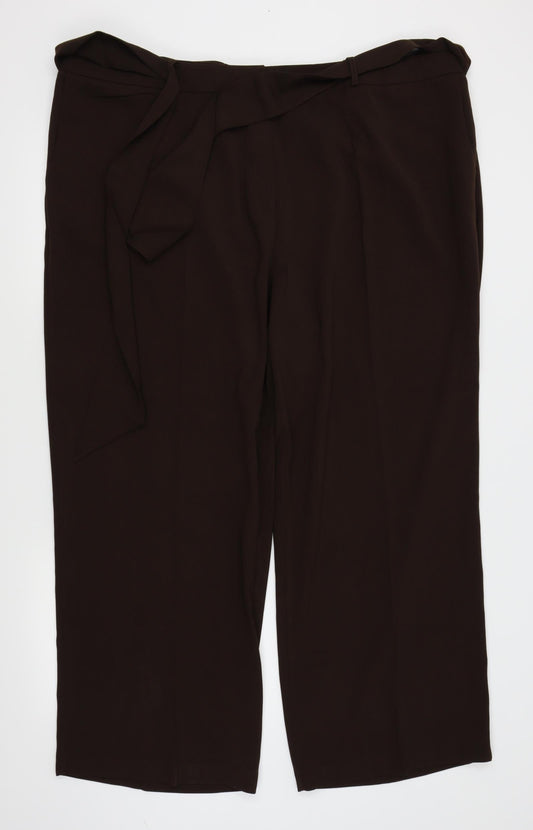 Womens UK Size 44 in Wardrobe Regular Fit  Brown Trousers