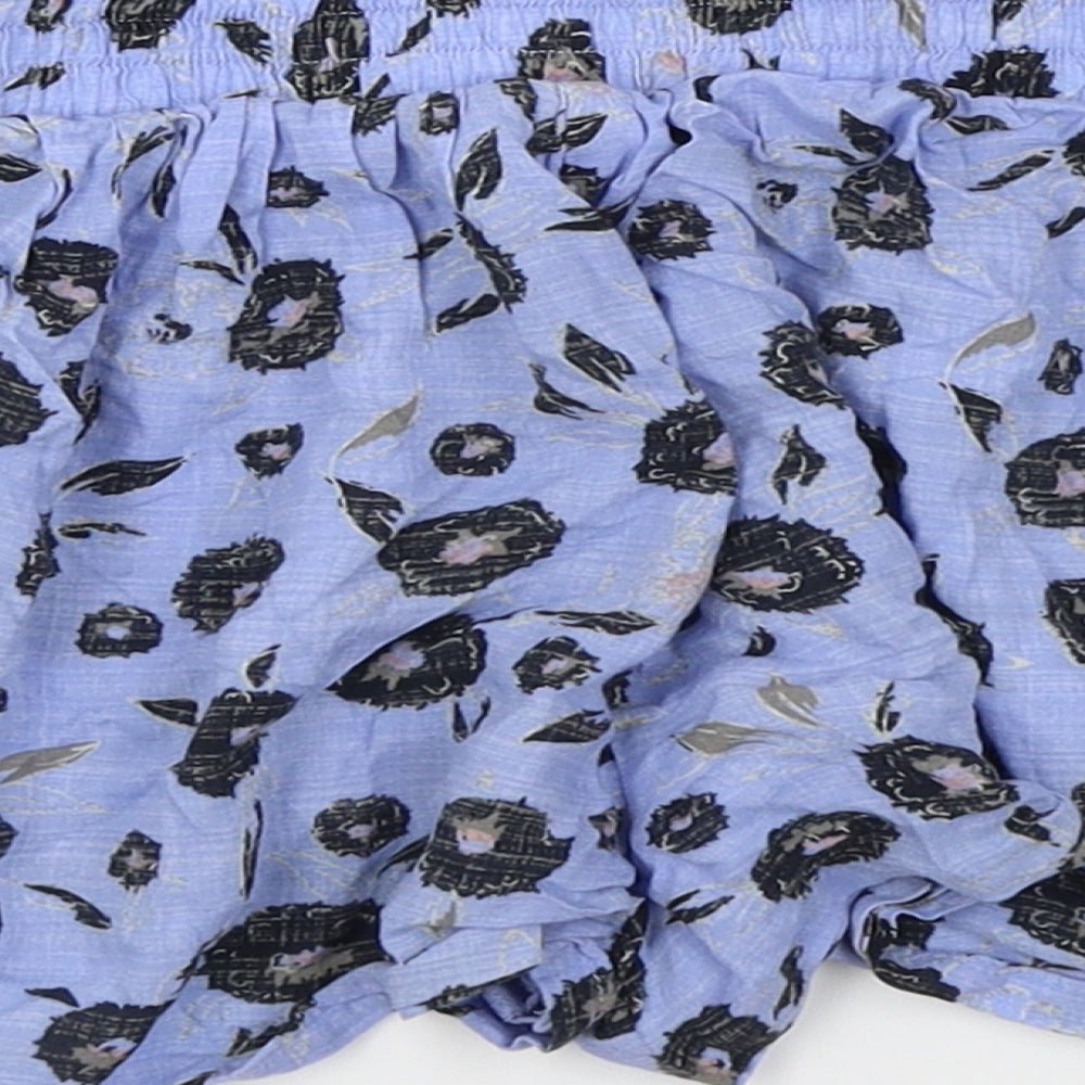NEXT Girls Blue Floral  Hot Pants Shorts Size 10 Years