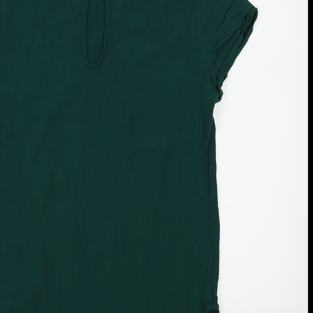 Womens UK Size 6 H&M Green Basic Blouse