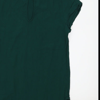 Womens UK Size 6 H&M Green Basic Blouse
